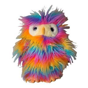 Douglas Cuddle Toys Izzy Owl Fuzzle Rainbow Tie Dye Plush Stuffed Animal 13” Toy